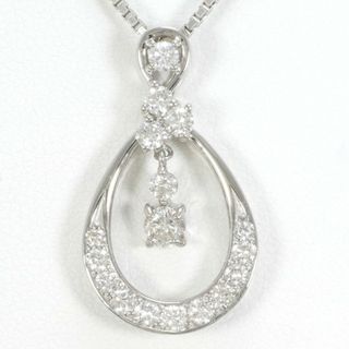 PT900 プラチナ PT850 ネックレス ダイヤ 0.15 0.50 カード鑑別書 総重量約7.4g 約45cm ジュエリー 中古 送料無料 新品同様 【中古】【あす楽】 ギフトラッピング無料(ネックレス)