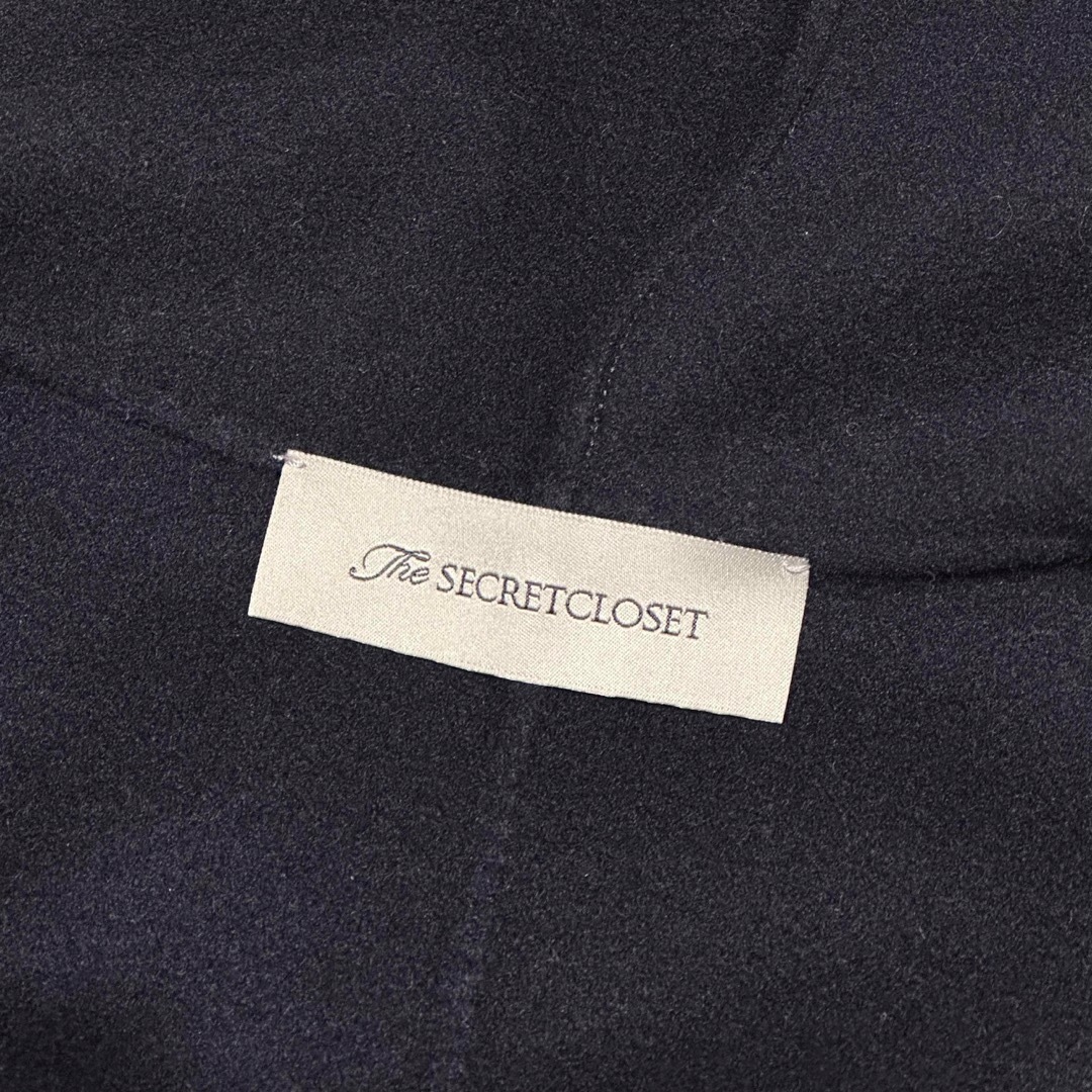 極美品 The SECRETCLOSET 紺 カシミヤ100% フード付きコート 極美品 The SECRETCLOSET 紺 カシミヤ100% フード付きコート