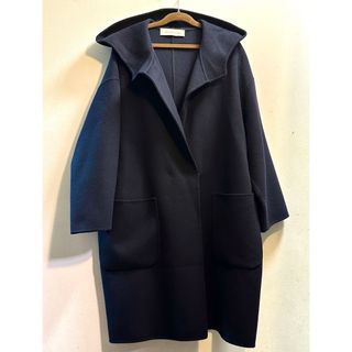 極美品 The SECRETCLOSET 紺 カシミヤ100% フード付きコート 極美品 The SECRETCLOSET 紺 カシミヤ100% フード付きコート
