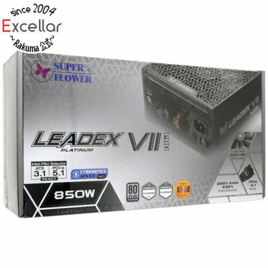 SUPER FLOWER製 PC電源 LEADEX VII PLATINUM PRO 850W SF-850F14XP WT ホワイト スマホ/家電/カメラのPC/タブレット(PCパーツ)の商品写真