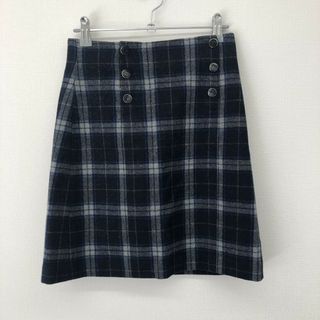【31 sons de mode】トランテアンソンドゥモード　紺系　チェック柄　36　スカート　Aライン　チェック(その他)