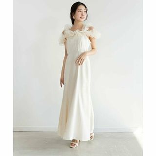 ランダ(RANDA)の【IVORY】ショルダーフリルマーメイドワンピス(ロングワンピース/マキシワンピース)
