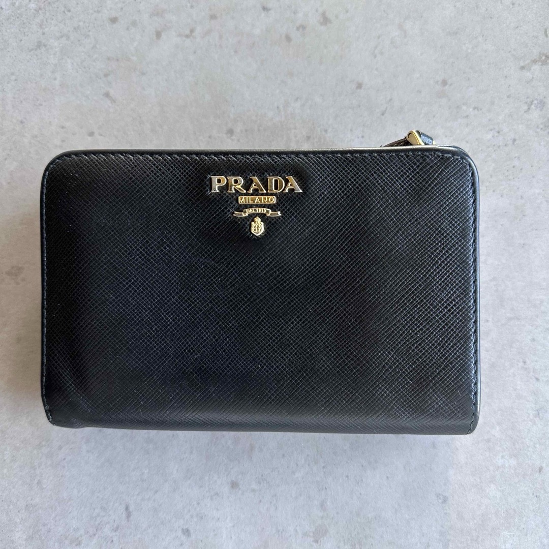 美品✨PRADA ノーカラー フォーマル コート 比翼 ブラック Lサイズ