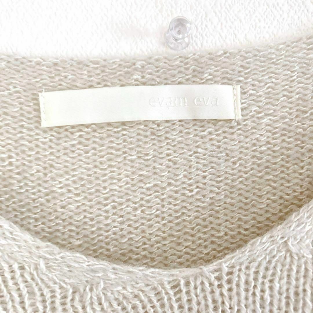 2024✨ evam eva ウールシルクVネックニット プルオーバー　M 白 楽天市場】evam eva エヴァムエヴァ ウールシルクVネックプル
