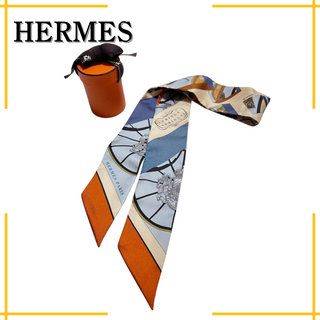エルメス(HERMES)の【HERMES】エルメス SPRINGS SPRINGS ツイリーシルク100%(バンダナ/スカーフ)