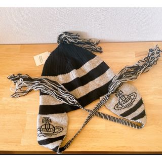 Vivienne Westwood - Vivienne Westwood ニット帽 耳当て 並行 Vivienne Westwood - Vivienne Westwood ニット帽 耳当て 並行