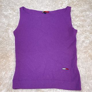 美品 トミーガール ノースリーブ ニット パープル