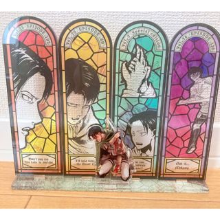 進撃の巨人　ステンドグラス風　Anique　ジオラマアクリルスタンド　リヴァイ(その他)