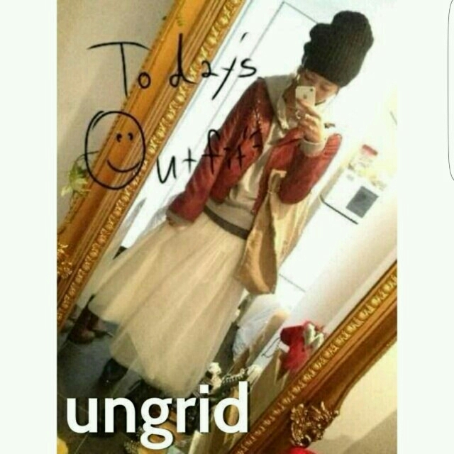 Ungrid(アングリッド)のUngrid♡レザーライダースジャケット(レッド) レディースのジャケット/アウター(ライダースジャケット)の商品写真