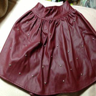 レザースカート(ひざ丈スカート)