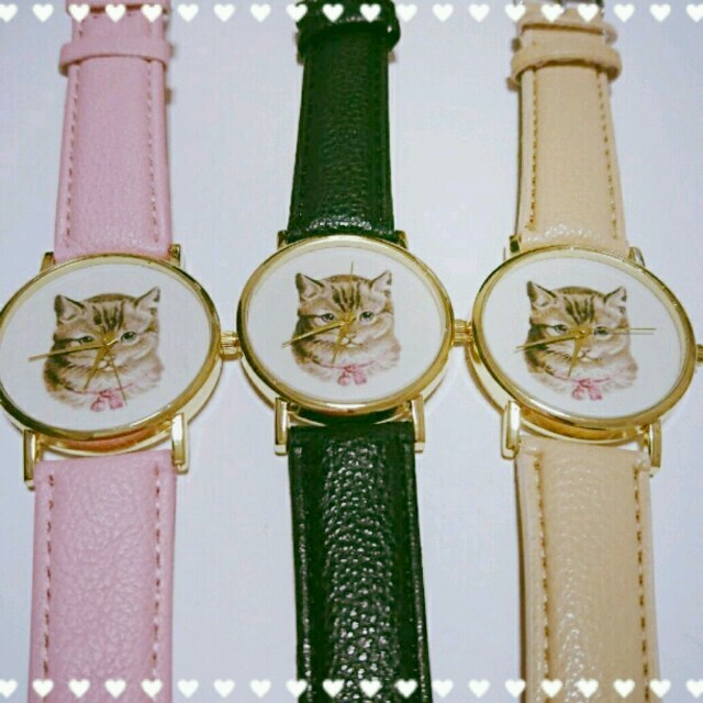 ☆猫の腕時計☆ レディースのファッション小物(腕時計)の商品写真
