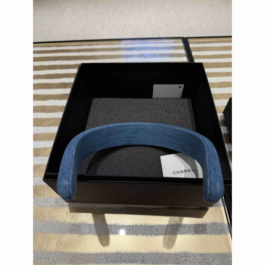 CHANEL - 値下げ!シャネル ココマークカチューシャ デニム CHANEL - 値下げ!シャネル ココマークカチューシャ デニム