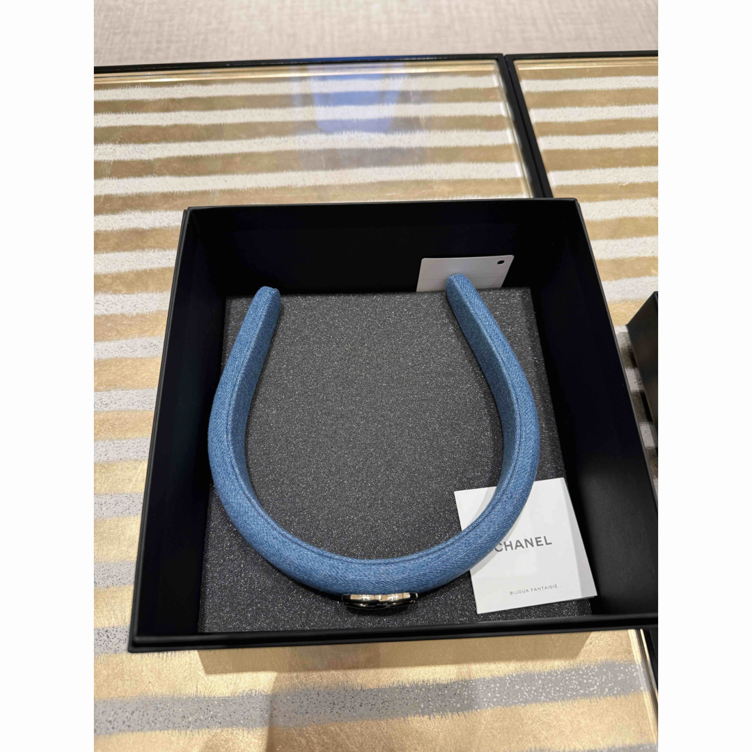 CHANEL - 値下げ!シャネル ココマークカチューシャ デニム CHANEL - 値下げ!シャネル ココマークカチューシャ デニム