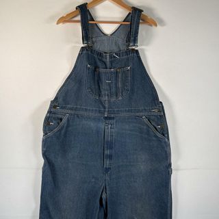 古着 90's/90年代 ローバックス ROEBUCKS オーバーオール デニム ワーク  ペインター 大きいサイズ w44 L32  ブルー系 メンズ(サロペット/オーバーオール)