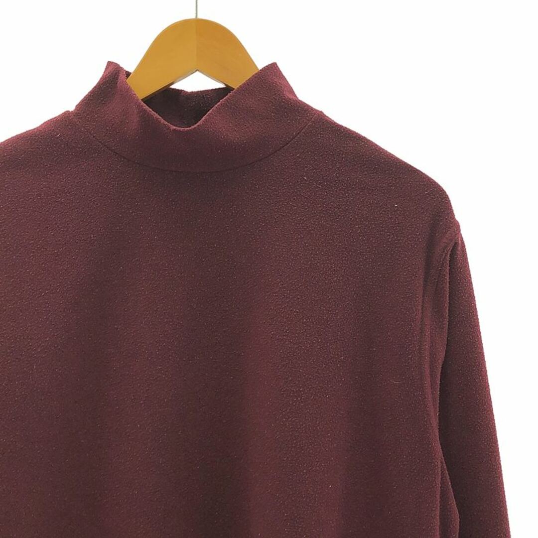 LANDS' END / ランズエンド | 90s ヴィンテージ モックネック フリース カットソー | M | バーガンディー | メンズ メンズのトップス(スウェット)の商品写真