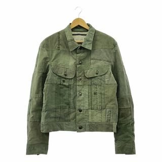 グレッグローレン(Greg Lauren)のGREG LAUREN / グレッグローレン | ARMY SCRAPWORK TRUCKER / 再構築 ミリタリー トラッカージャケット / 裏地ブランケット | 2 | カーキ | メンズ(その他)