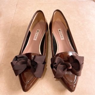 福袋 オンライン DIANA - スタッズ スクエアトゥ リボン エナメル ダイアナ 靴