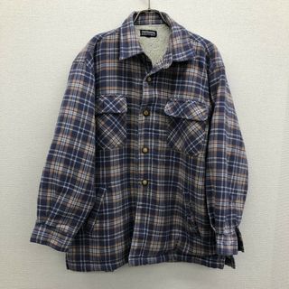 【ROBINSON】ロビンソン　青系チェック　L　アウター　長袖シャツ　裏起毛　防寒　カジュアル(その他)
