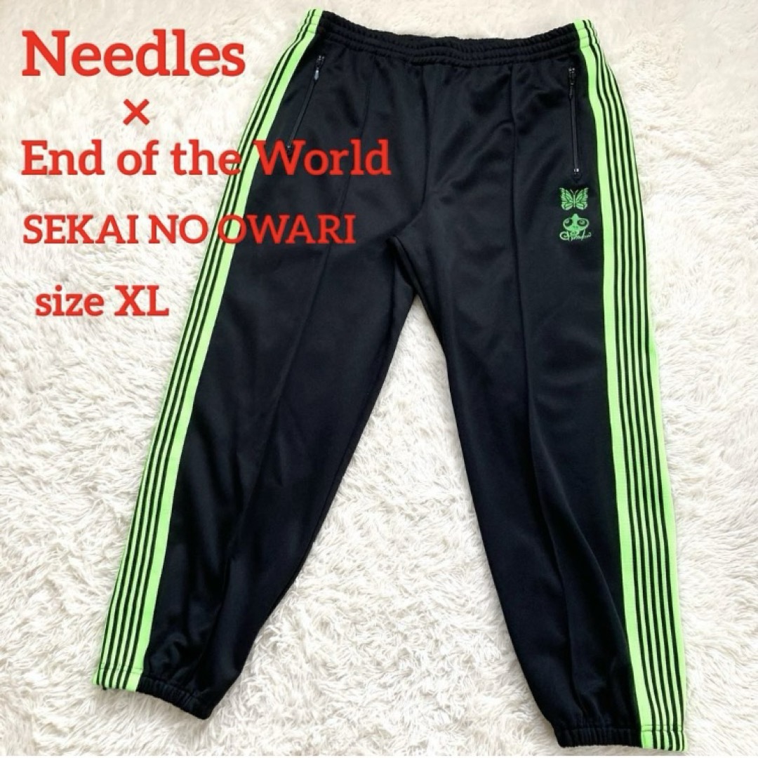 ✨未使用級✨ニードルス×End of the World トラックパンツ 黒緑 ✨未使用級✨ニードルス×End of the World トラックパンツ 黒緑