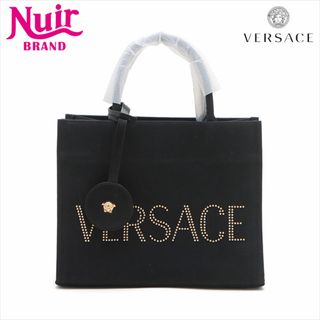 ヴェルサーチ(VERSACE)のヴェルサーチ VERSACE ロゴ キャンバス 2WAY ハンドバッグ(ハンドバッグ)