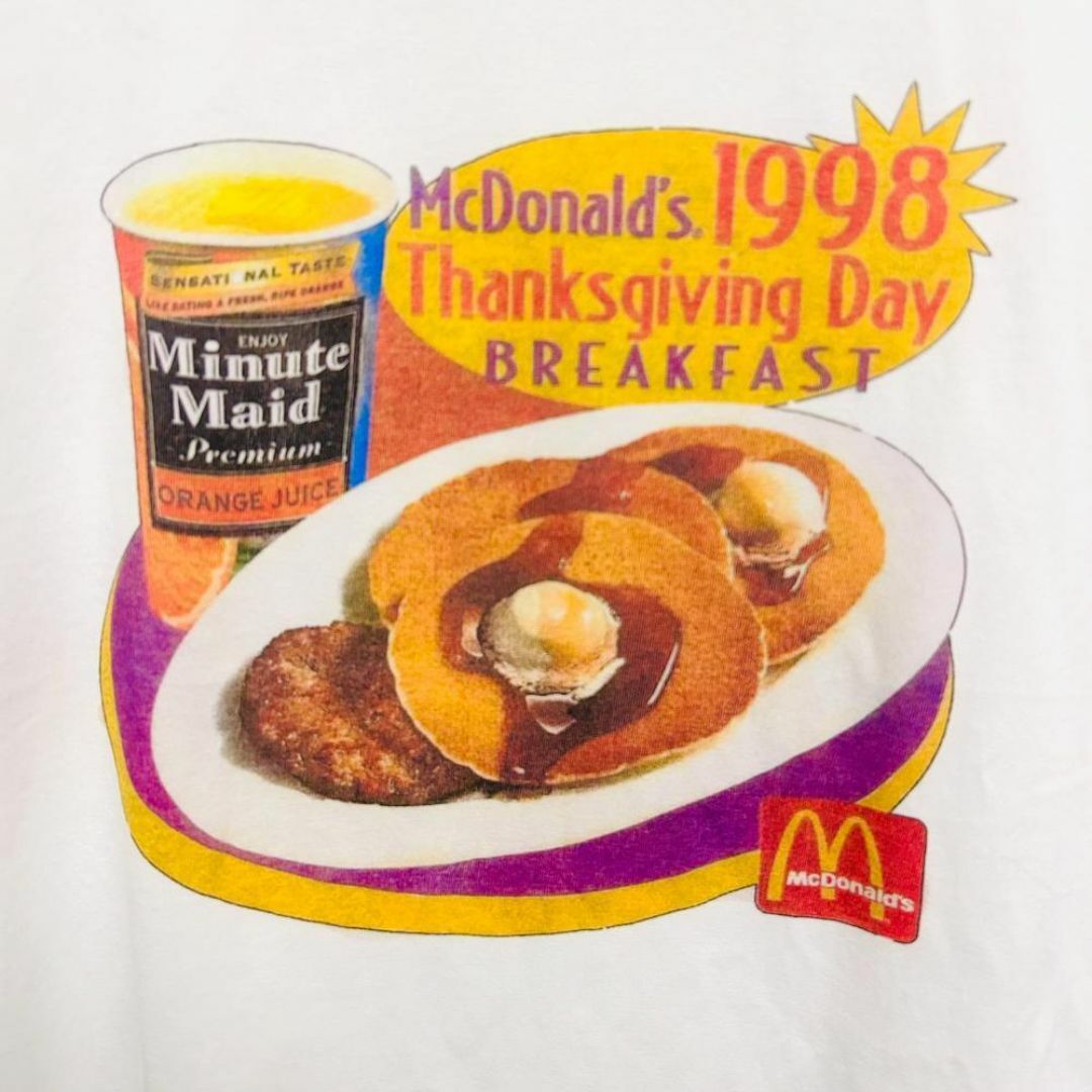 朝マック ティーシャツ 半袖 メンズ ヴィンテージリプリント L XL メンズのトップス(Tシャツ/カットソー(半袖/袖なし))の商品写真