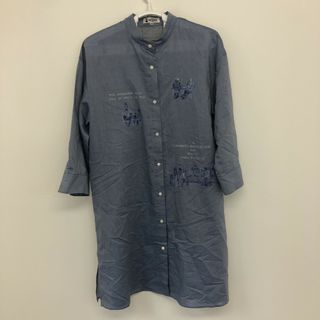 【Picone】ピッコーネ　淡いブルー　38　チュニック　長袖トップス　シャツワンピース　カジュアル(チュニック)
