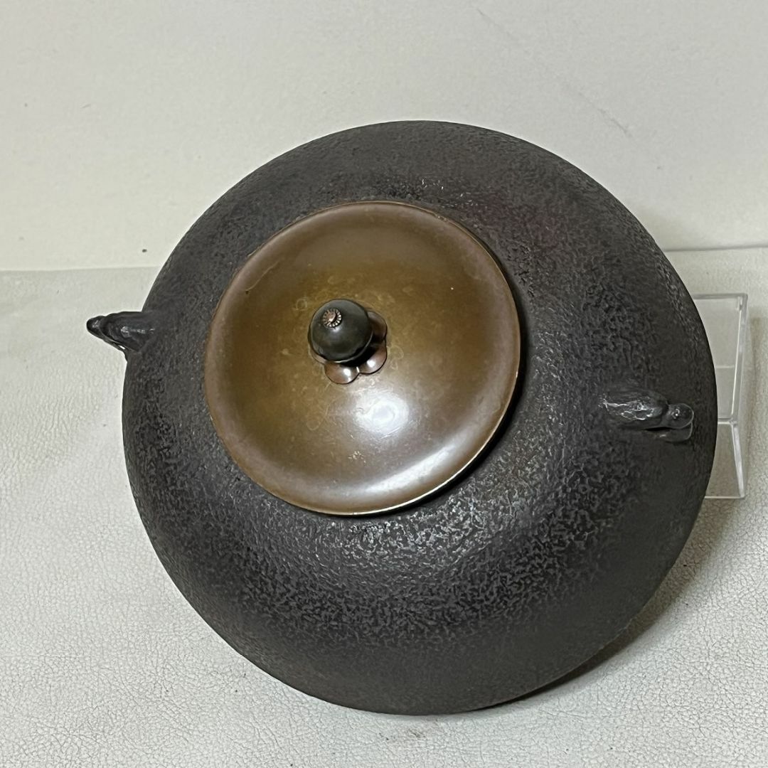 茶釜 箱入り 茶道具 【k3265】 エンタメ/ホビーの美術品/アンティーク(金属工芸)の商品写真