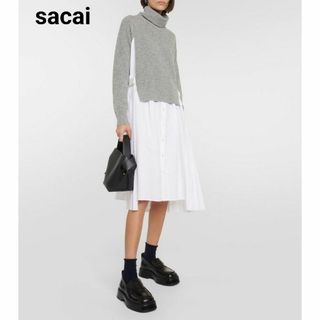 sacai(ロングワンピース/マキシワンピース ・ ホワイト/白色系 sacai(ロングワンピース/マキシワンピース ・ ホワイト/白色系