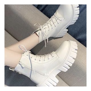 シーイン(SHEIN)のSHEIN ショートブーツ 白 ホワイト(ブーツ)
