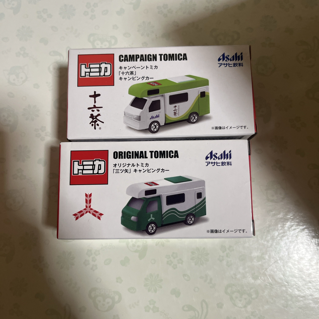 アサヒ(アサヒ)のアサヒ トミカ キャンピングカー エンタメ/ホビーのおもちゃ/ぬいぐるみ(ミニカー)の商品写真