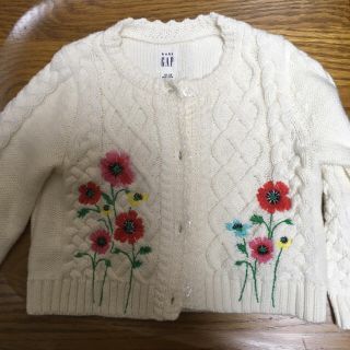 ベビーギャップ(babyGAP)のギャップ  gap 花柄 刺繍 カーディガン(カーディガン/ボレロ)