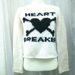 RED Valentino レッドヴァレンチノ セーター ハート アイボリー ブラック ルーマニア製(ニット/セーター)