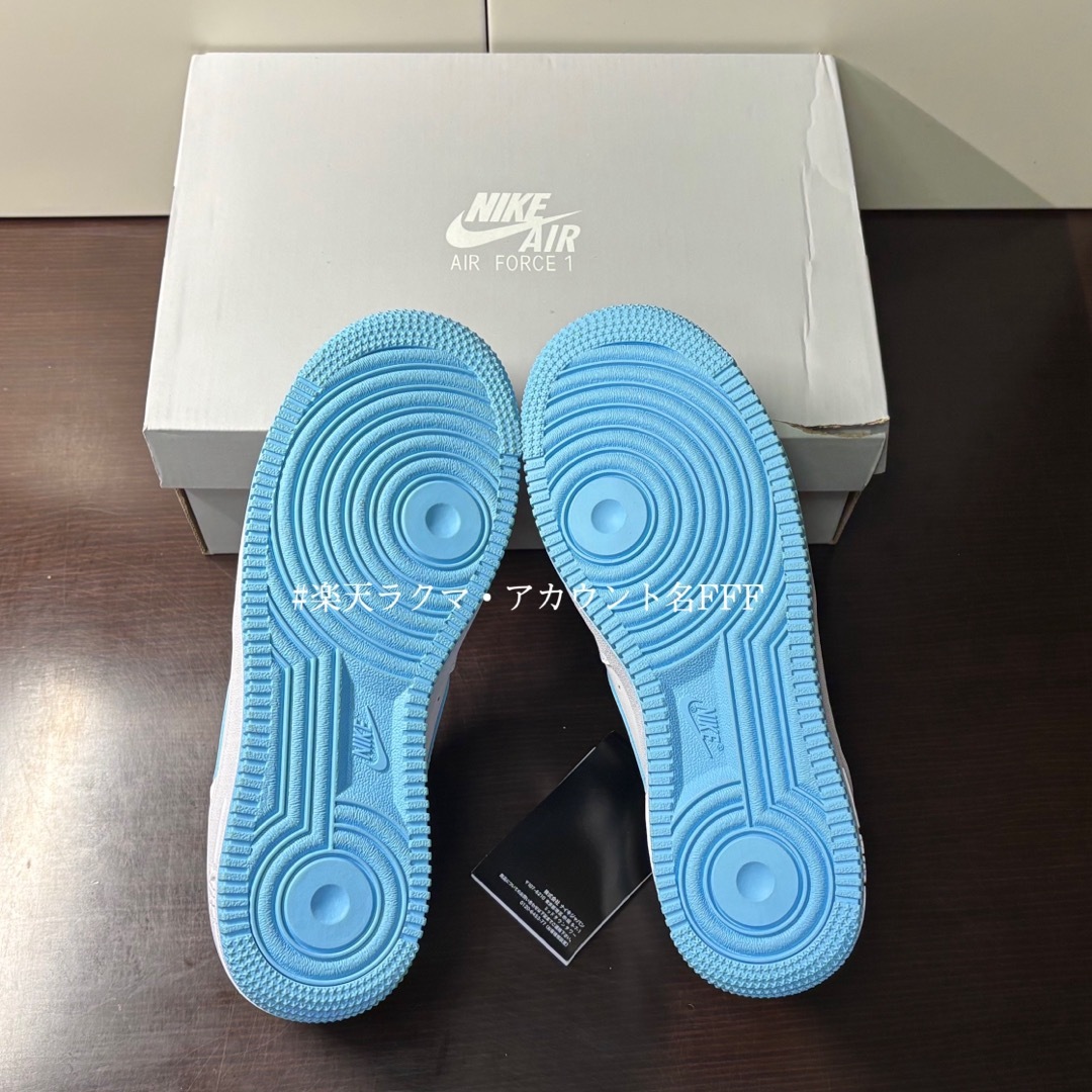 NIKE(ナイキ)の【新品24cm】NIKE｜エアフォース１GS｜ホワイト/アクエリアスブルー レディースの靴/シューズ(スニーカー)の商品写真