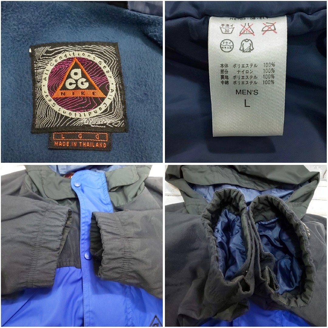90ｓ ＮＩＫＥ ＡＣＧ マウンテンパーカー ブルゾン ヴィンテージ レッド Ｌ NIKE - 【NIKE ACG】ナイキ マウンテンパーカー 90s ビンテージ