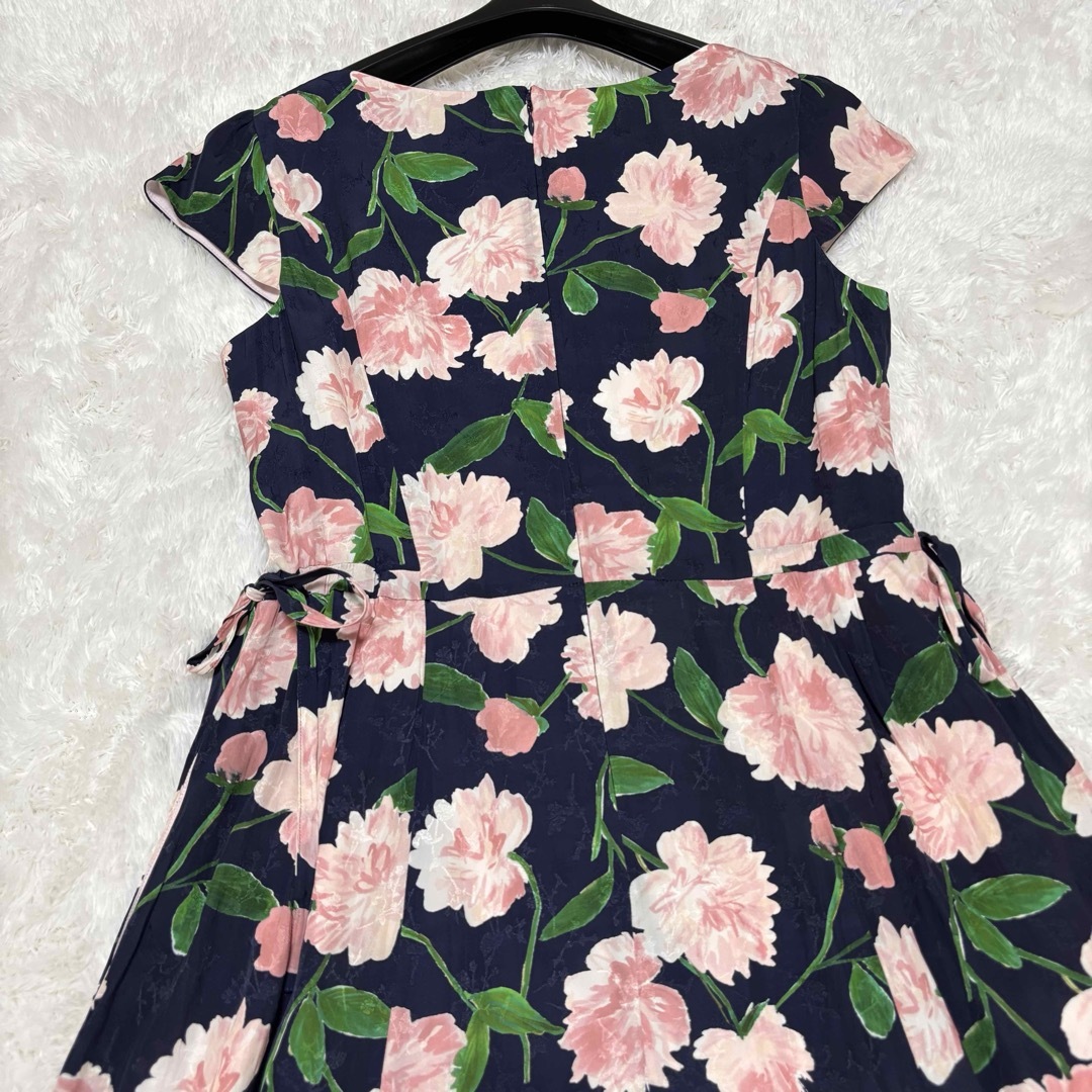 100％本物保証！ TOCCA - TOCCA トッカ フレア リボン 花柄 ワンピース ROSA ワンピース