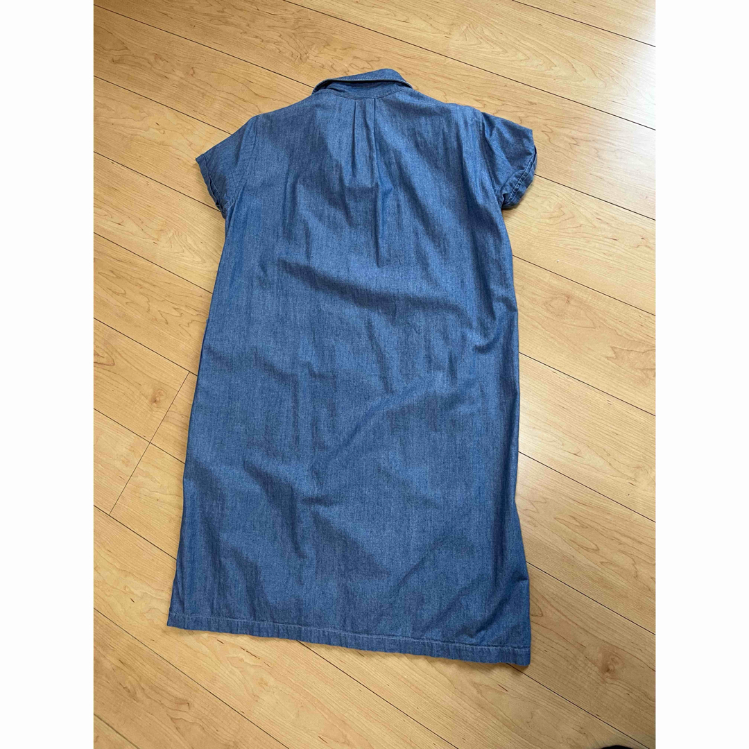 DANTON(ダントン)のDANTON ダンガリー コットン 半袖シャツワンピース 36 ブルー デニム レディースのワンピース(その他)の商品写真