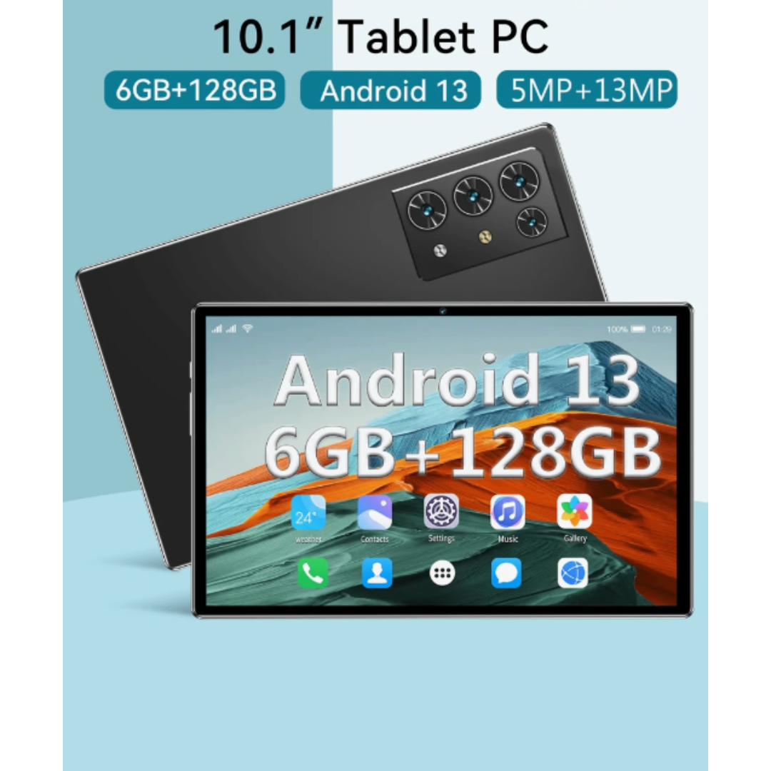 Android タブレット 6GB RAM 128GB ROM (BLACK)