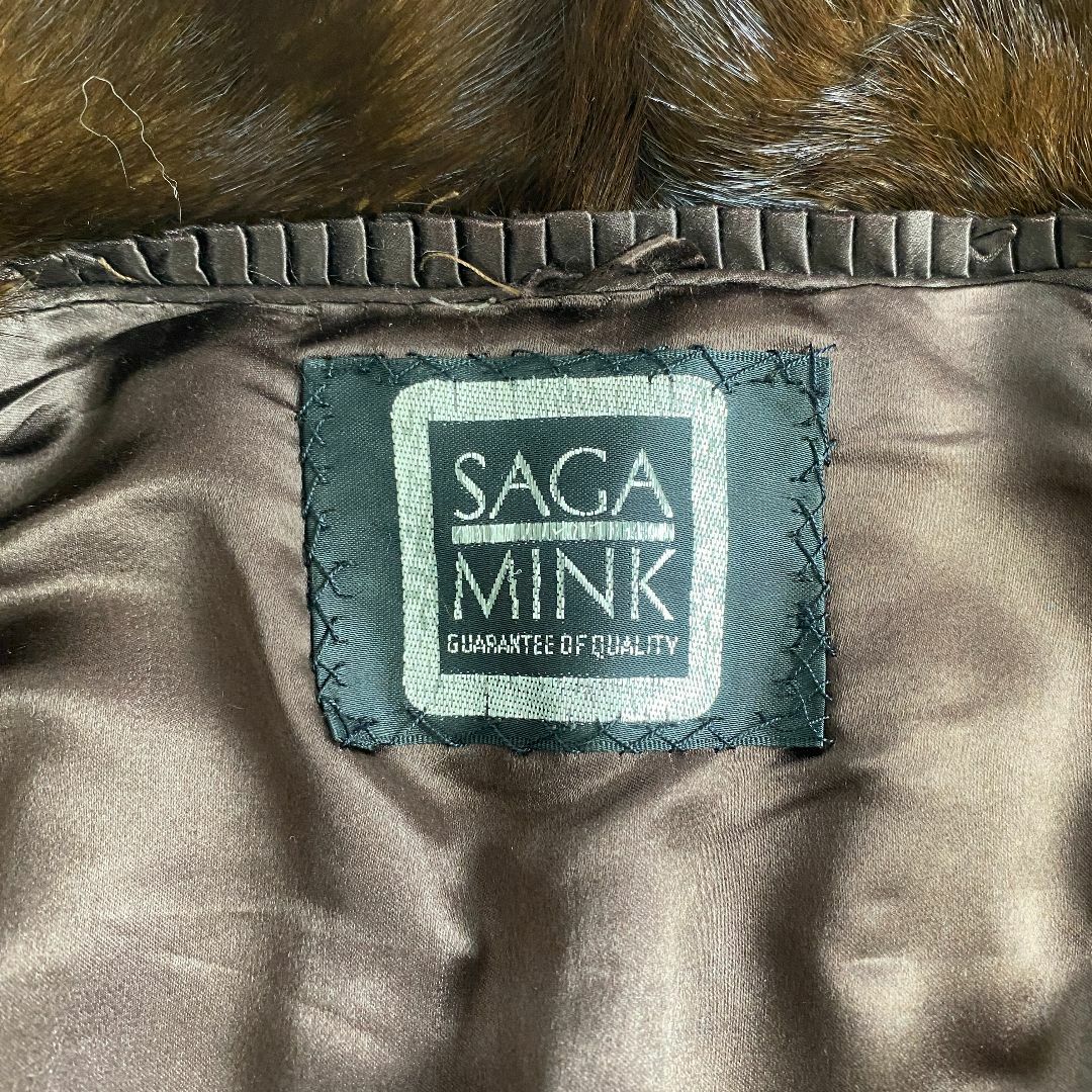 美品 サガミンク SAGA MINK 毛皮 ミンク ファー コート ジャケット