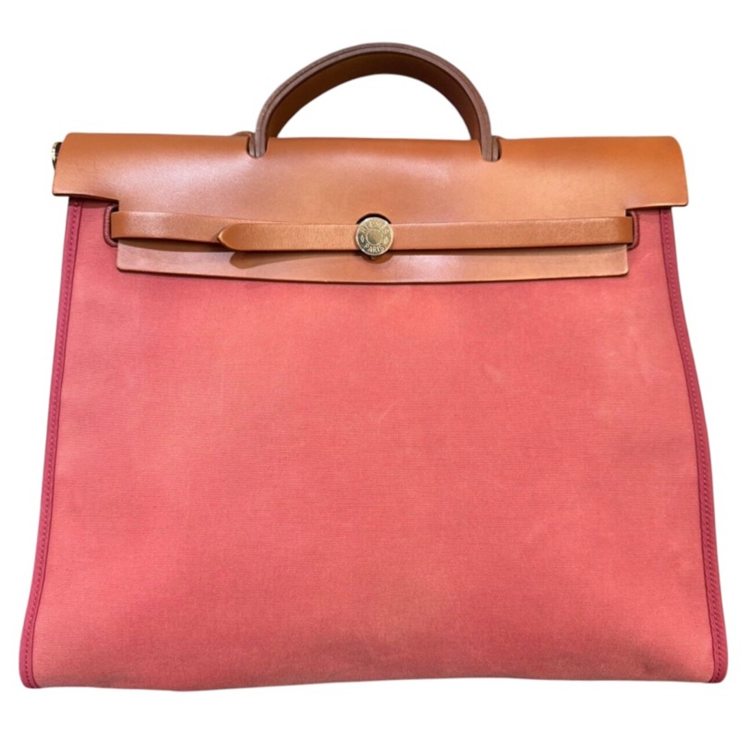 HERMES - 　エルメス HERMES エールバッグジップMM □O刻印 ヴォワドゥローズ　シルバー金具  トワル レディース ショルダーバッグ