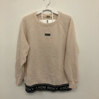 【ROXY】ロキシー　ピンク　M　スウェット　パーカー　ワンポイント　シンプル　カジュアル(トレーナー/スウェット)