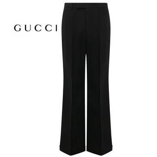 GUCCI - GUCCI グッチ☆21AWバックルバックテーパードトラウザー GUCCI - GUCCI グッチ☆21AWバックルバックテーパードトラウザー