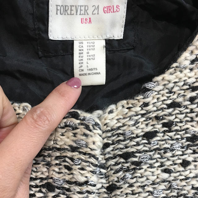 FOREVER 21(フォーエバートゥエンティーワン)のforever21 ツイードジャケット 入学式  フォーマル キッズ/ベビー/マタニティのキッズ服男の子用(90cm~)(ドレス/フォーマル)の商品写真