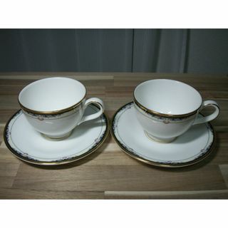 ロイヤルドルトン　コーヒーカップ＆ソーサ―セット ２客　RHODES H5099(グラス/カップ)