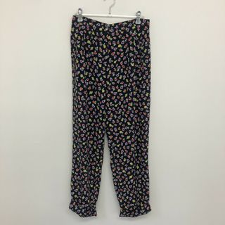 【MARSIL】マルシル　紺、花柄　44　スリムパンツ　ボトムス　カジュアル　ゆったり(その他)
