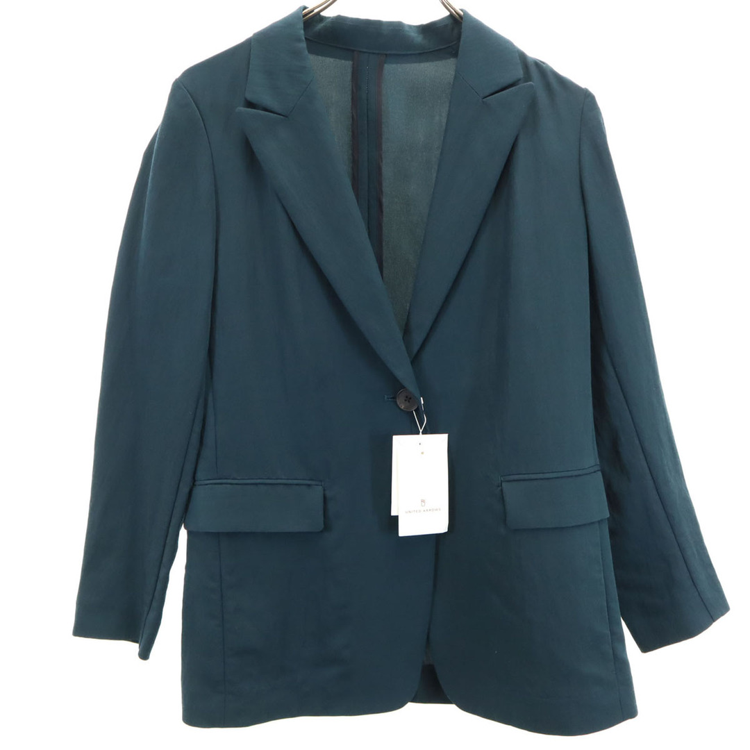 UNITED ARROWS - 古着 未使用 UNITED ARROWS ユナイテッドアローズ テーラードジャケット 36 深緑 アンコン レディース