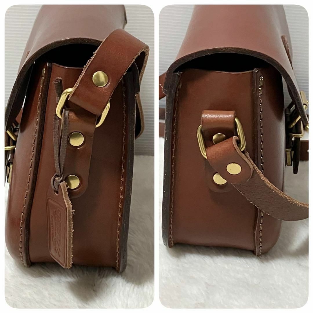 HERZ - 美品 Herz ヘルツ ショルダー バッグ 革 レザー フラップ HERZ - 美品 Herz ヘルツ ショルダー バッグ 革 レザー フラップ