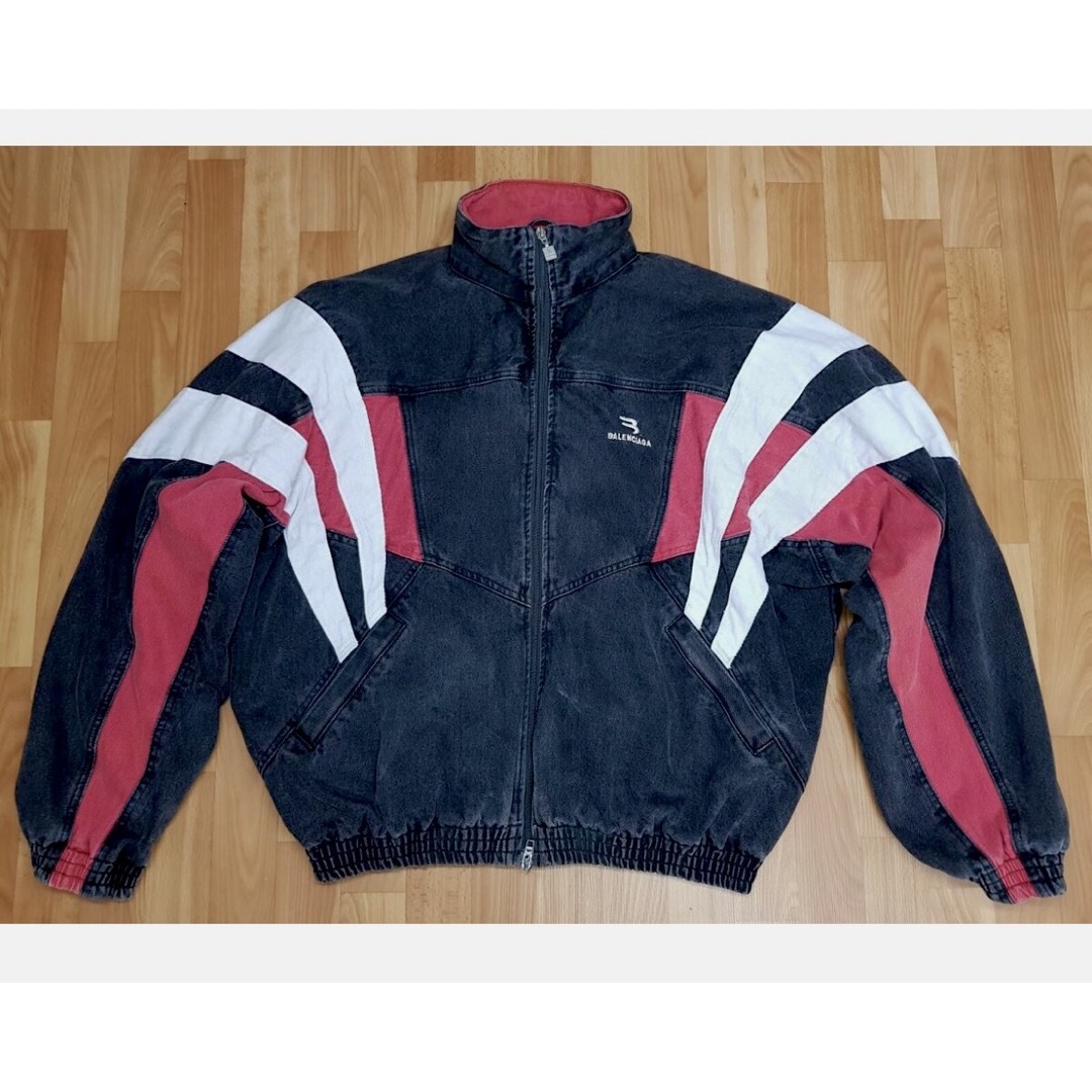 BALENCIAGA - BALENCIAGA デニムトラックジャケットの通販 by め BALENCIAGA - BALENCIAGA デニムトラックジャケットの通販 by め