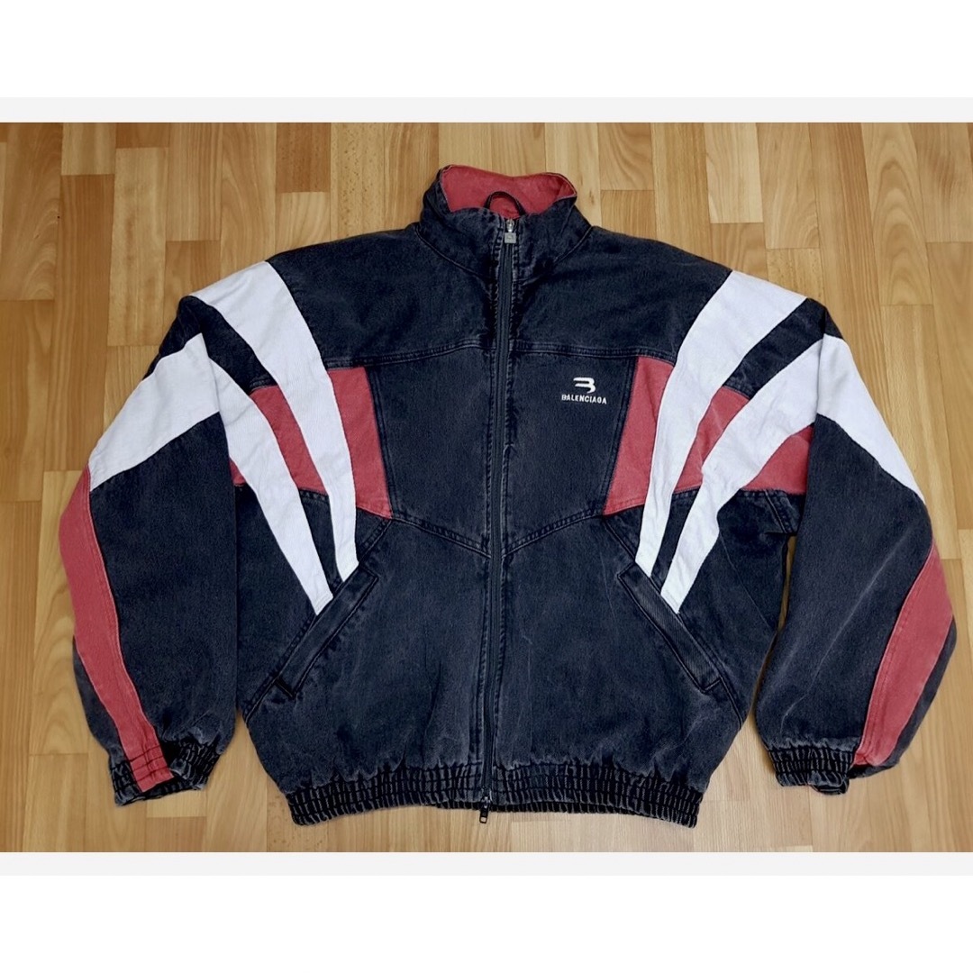 BALENCIAGA - BALENCIAGA デニムトラックジャケットの通販 by め BALENCIAGA - BALENCIAGA デニムトラックジャケットの通販 by め