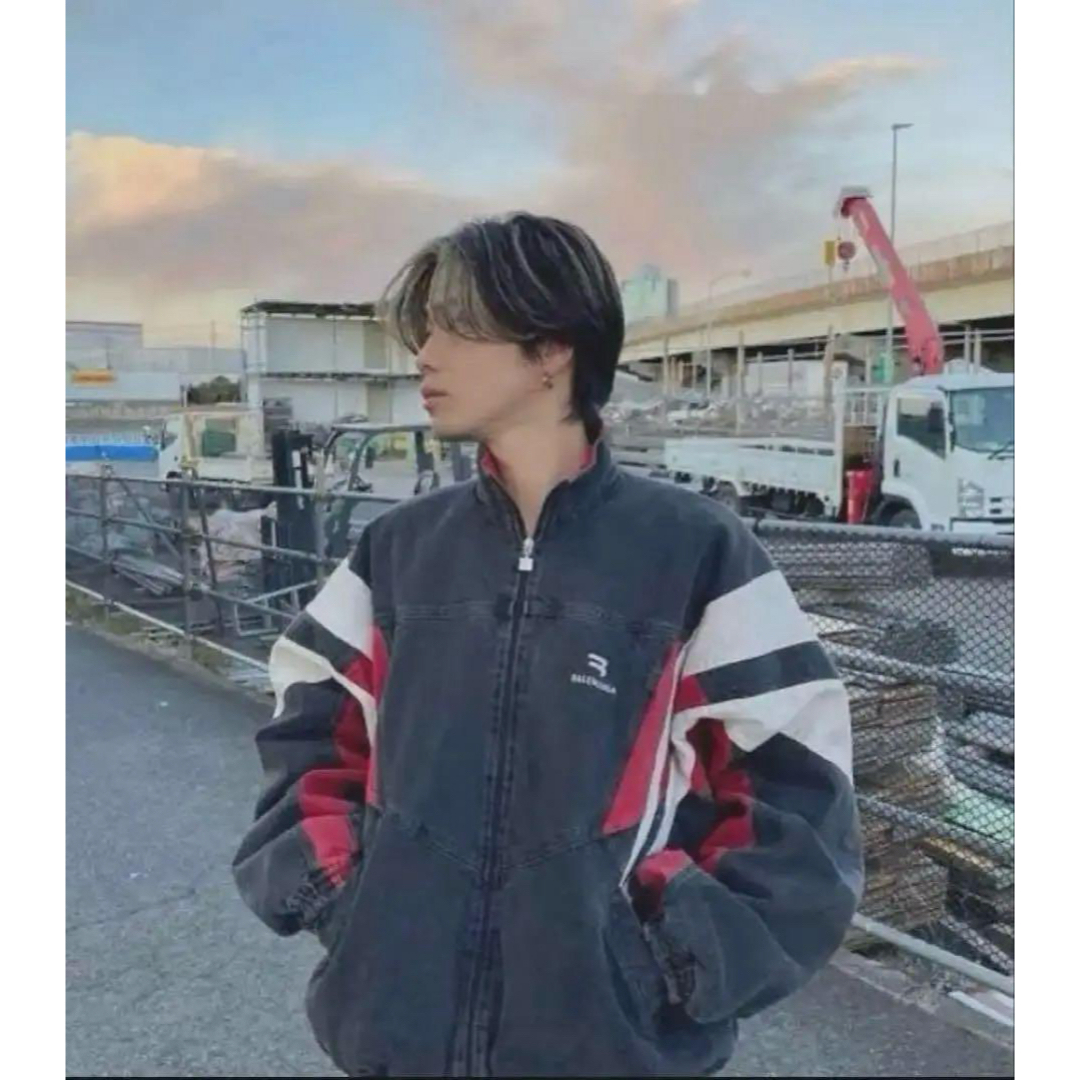 BALENCIAGA - BALENCIAGA デニムトラックジャケットの通販 by め BALENCIAGA - BALENCIAGA デニムトラックジャケットの通販 by め