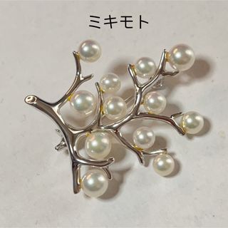 豪華 美品ꕥ幸運ꕥミキモト K18×シルバー アコヤ ブローチ 豪華 美品ꕥ幸運ꕥミキモト K18×シルバー アコヤ ブローチ
